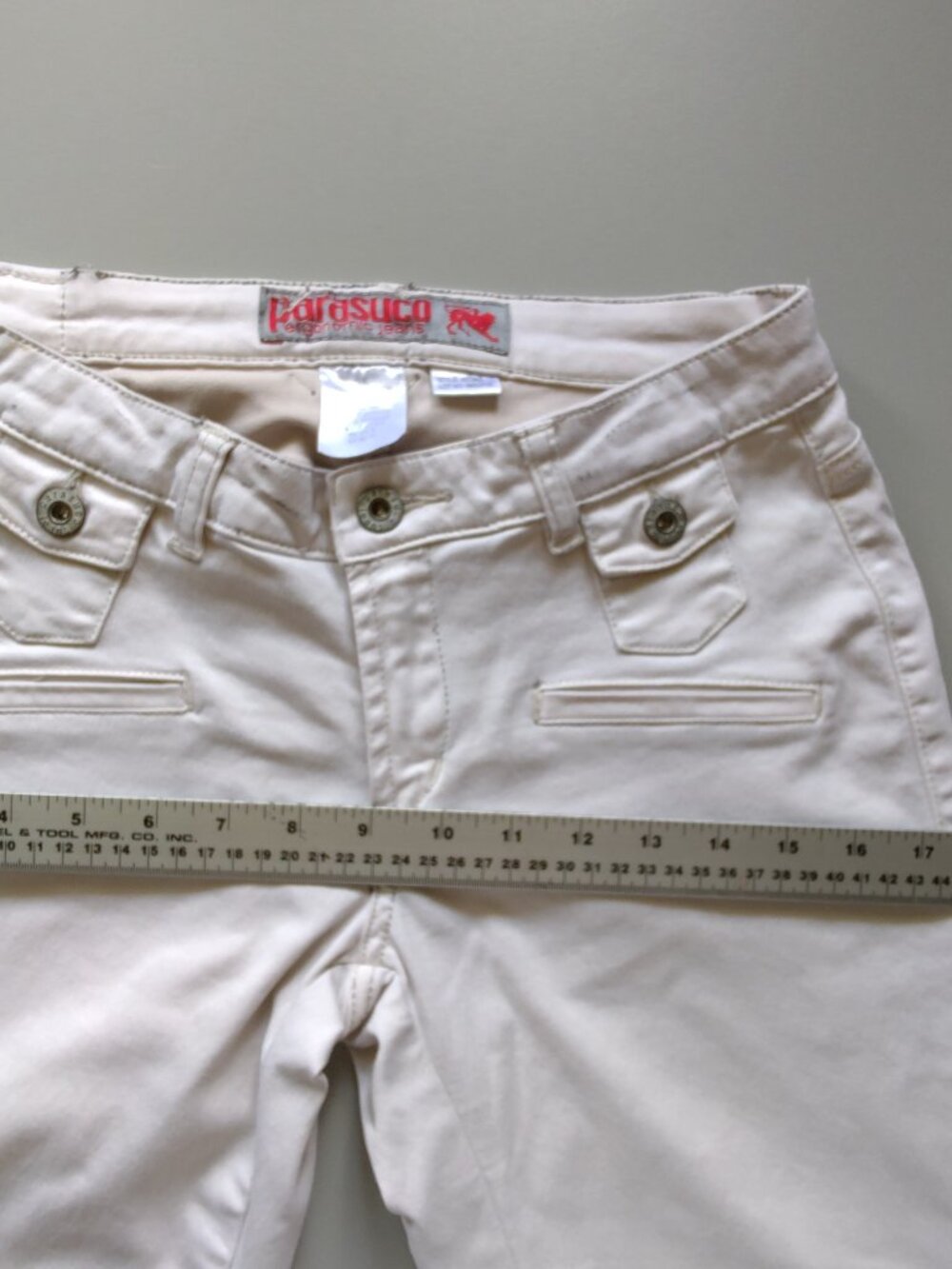 Paracuso white women's jeans size 28 stretchy - Picture 4 of 16